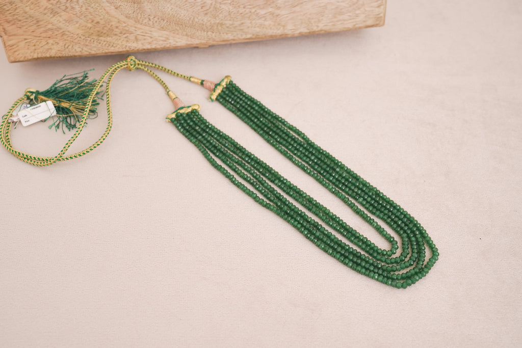 Green Multi Strand Beaded Necklace