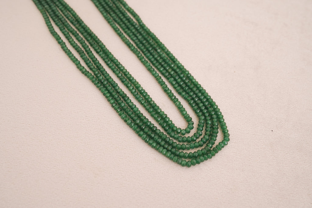 Green Multi Strand Beaded Necklace