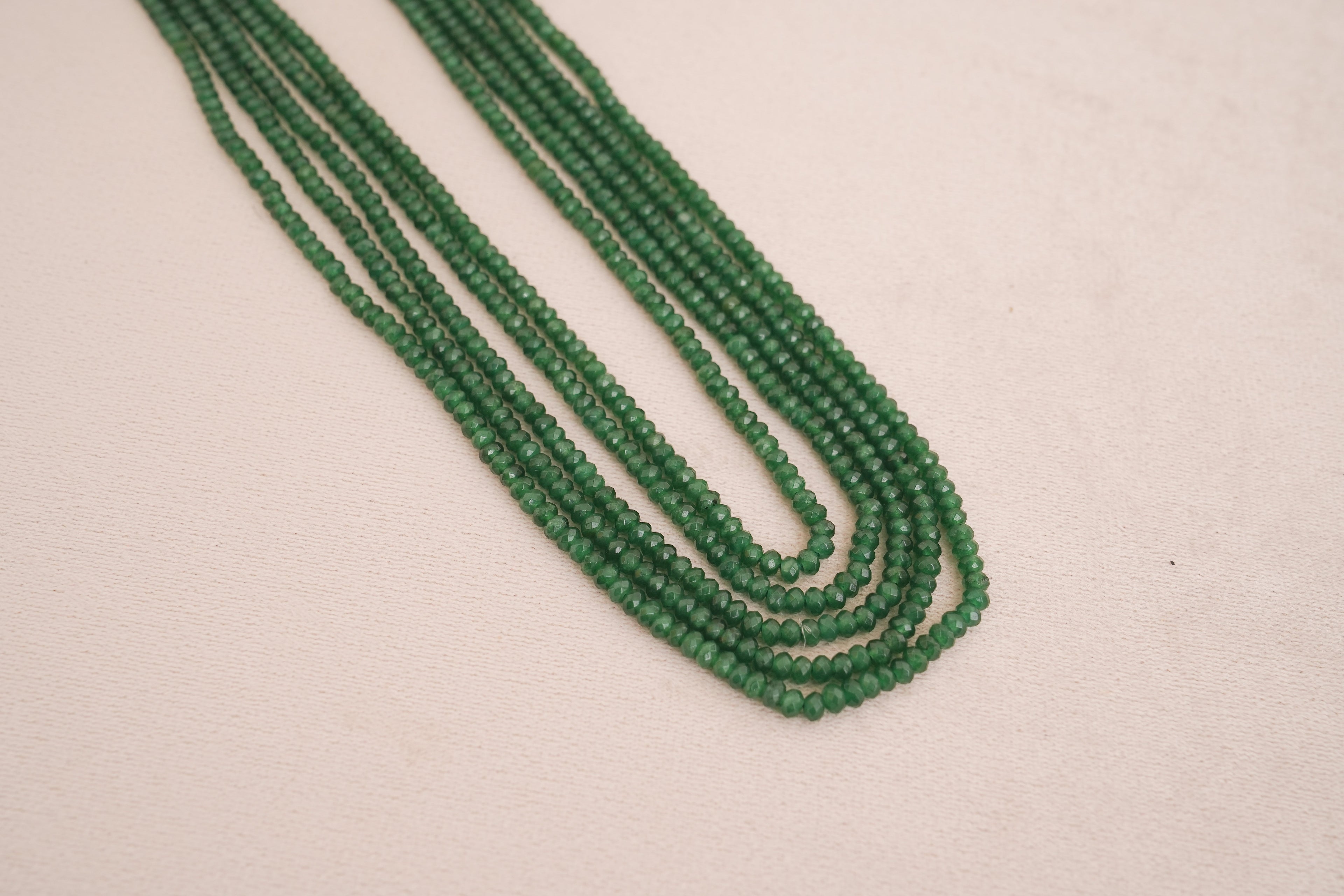Green Multi Strand Beaded Necklace