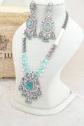 Emerald Reverie Necklace  Earrings Set