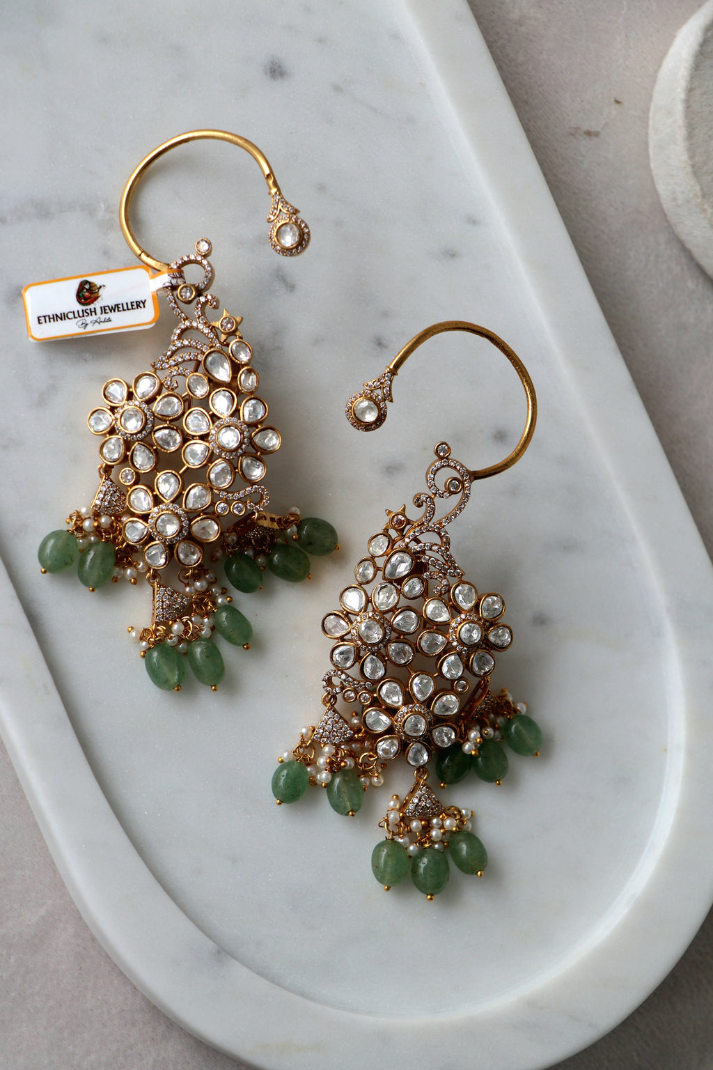 Emerald Reverie Statement Earrings