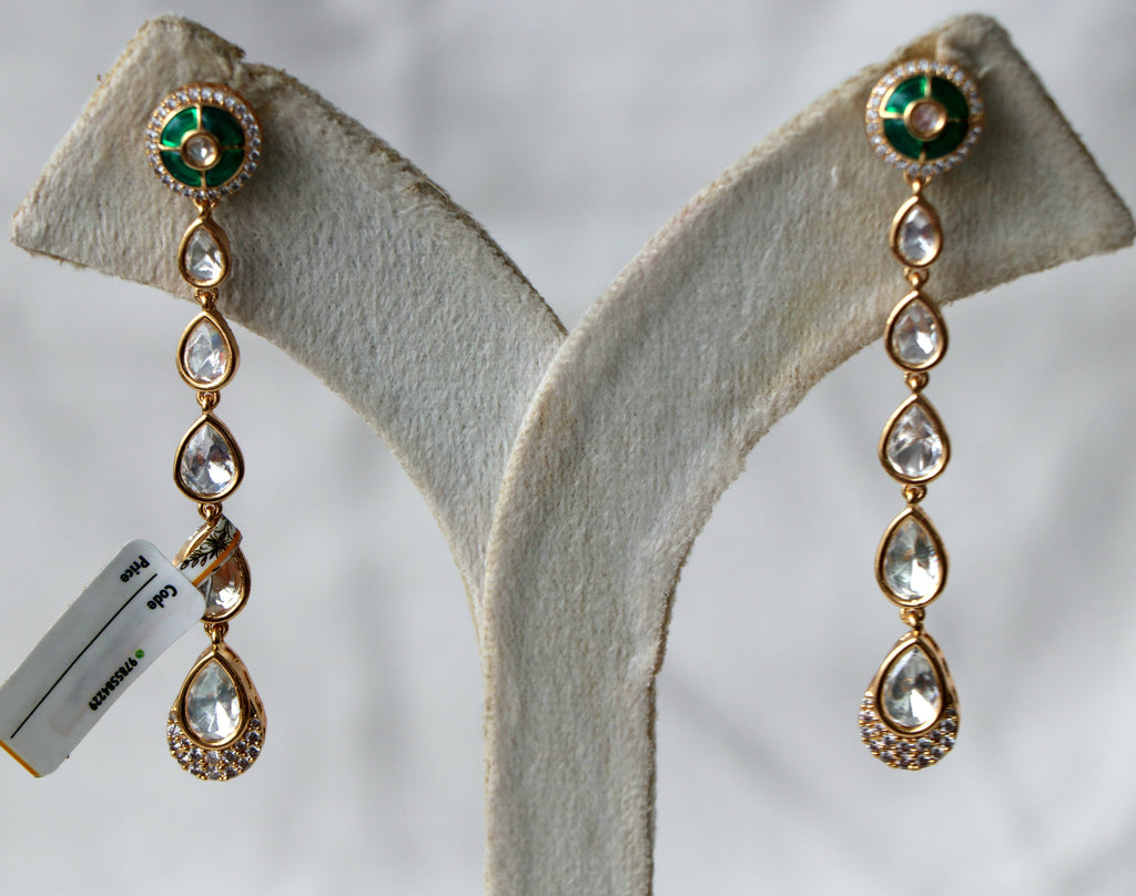Kundan Luster Teardrop Earrings
