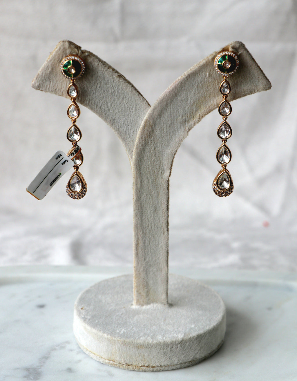 Kundan Luster Teardrop Earrings