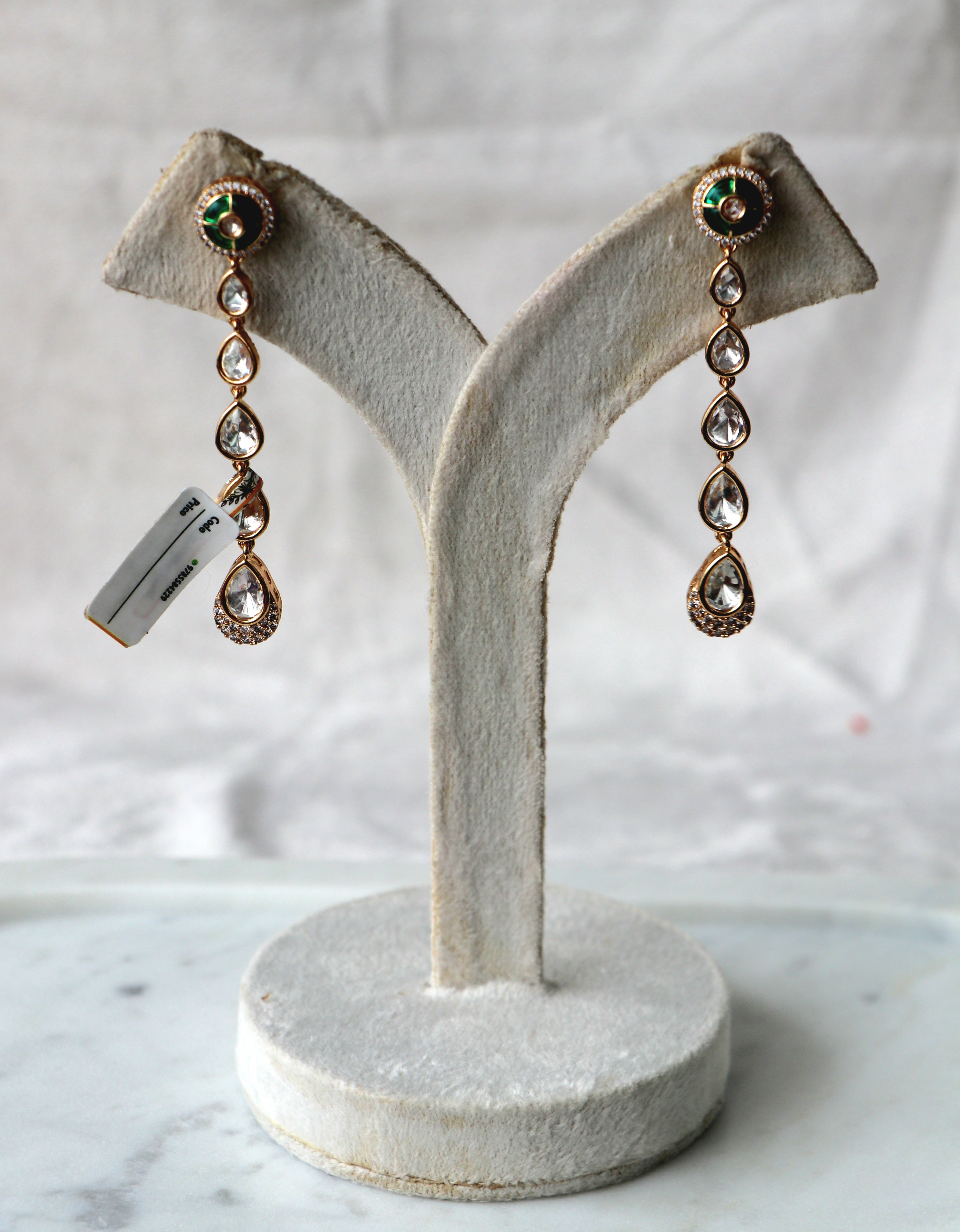 Kundan Luster Teardrop Earrings