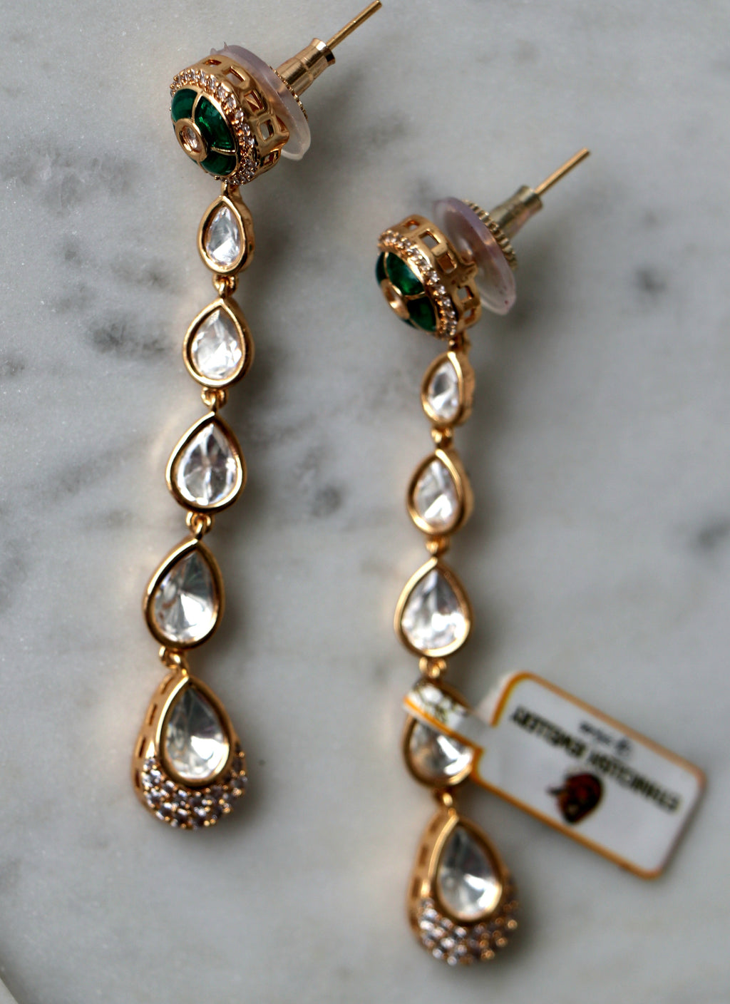 Kundan Luster Teardrop Earrings
