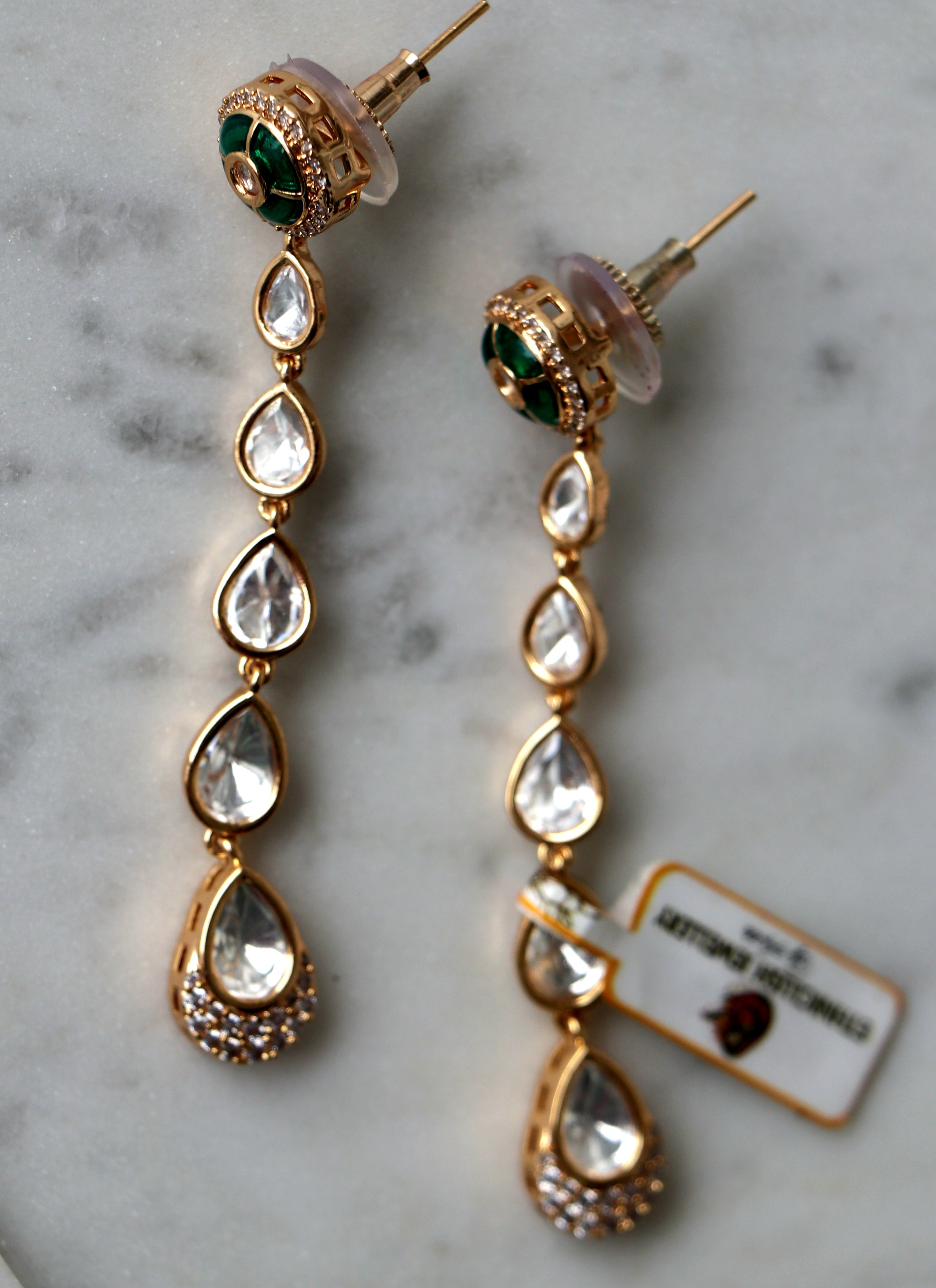 Kundan Luster Teardrop Earrings