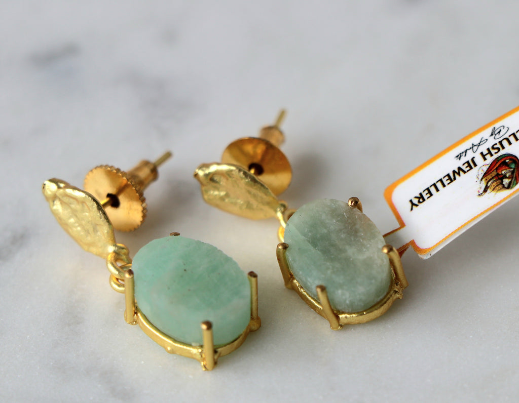 Emerald Whisper Bird Earrings