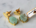 Emerald Whisper Bird Earrings
