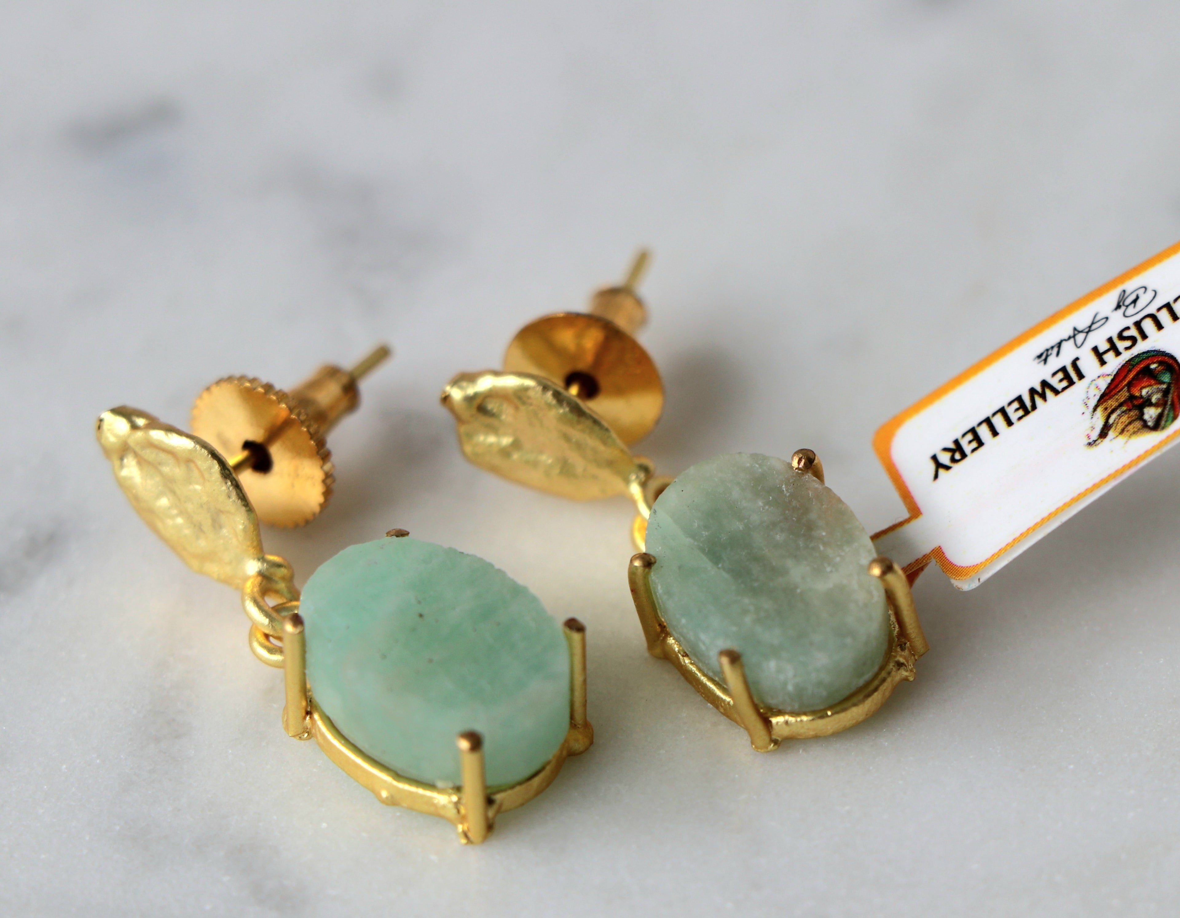 Emerald Whisper Bird Earrings