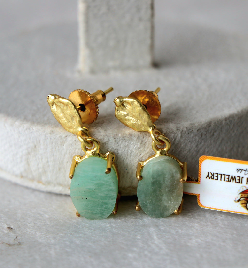 Emerald Whisper Bird Earrings