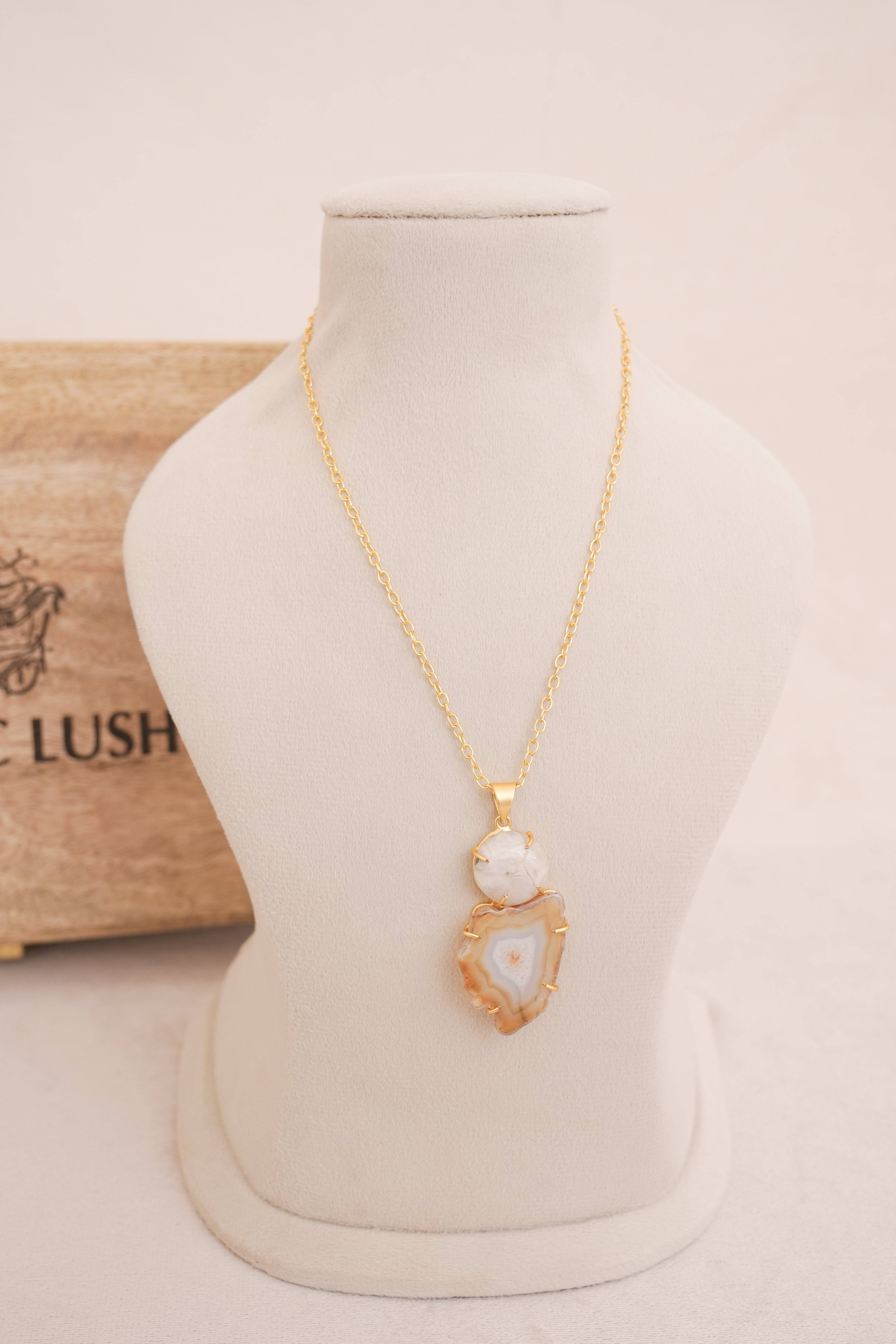 Geode Essence Pendant Necklace