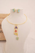 Raw Multistone Geometric Hasli Set