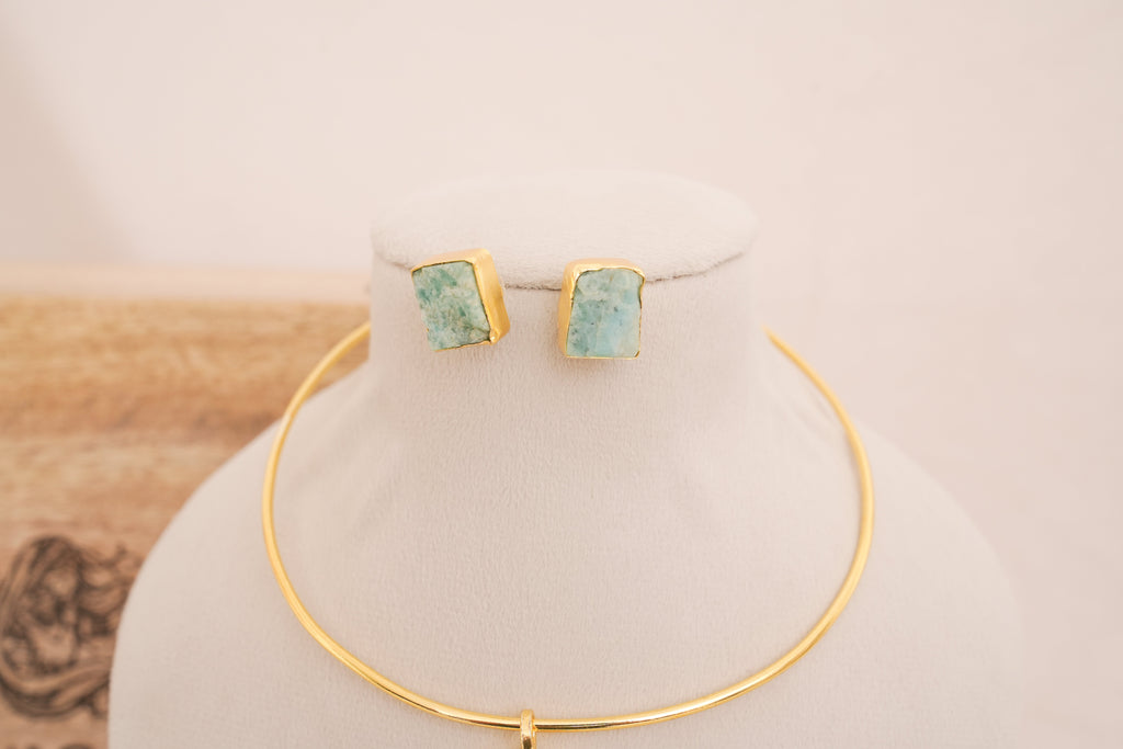 Raw Multistone Geometric Hasli Set