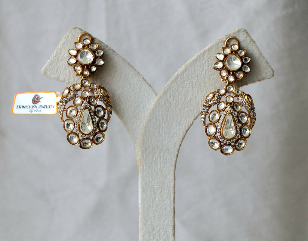 Gilded Bloom Teardrop Earrings