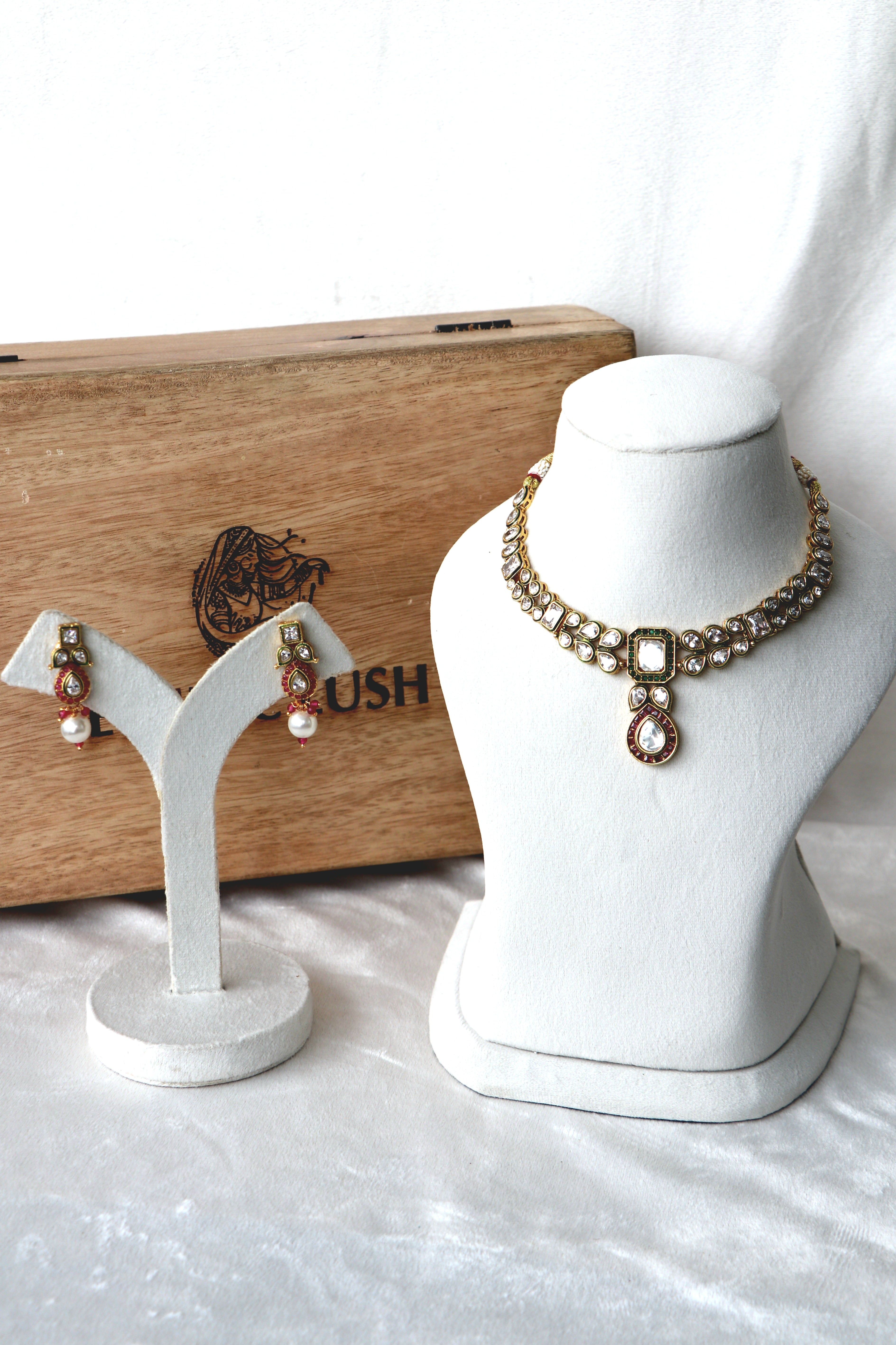Kundan Ruby Choker Set
