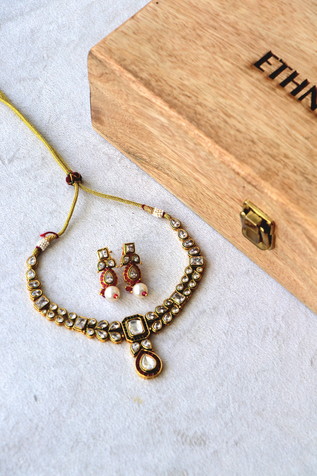 Kundan Ruby Choker Set