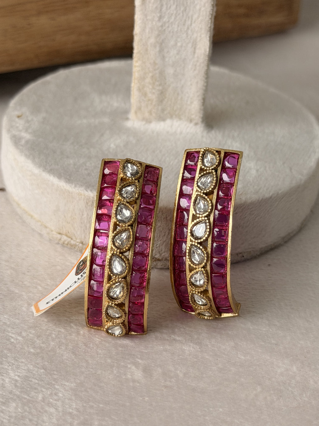 Gold Ruby toned Earrings