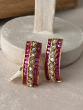 Gold Ruby toned Earrings