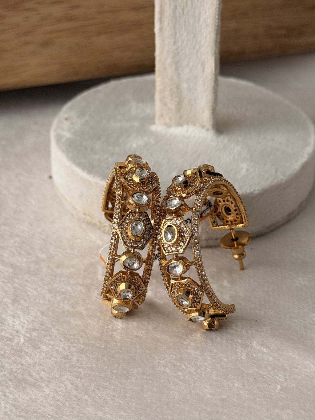 Golden Geometric  Hoop Earrings