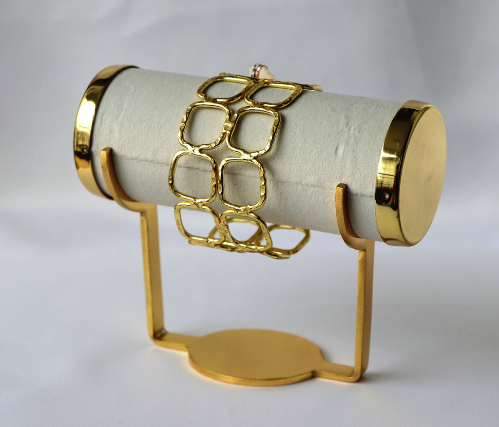 Golden Geometry Cuff Bracelet