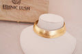 Hammered Brass Hasli Choker Necklace