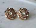 Golden Lotus Statement Earrings
