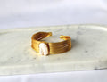 Baroque Pearl Multi Wire Cuff Bracelet