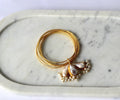 Baroque Pearl Charm Bangle Bracelet