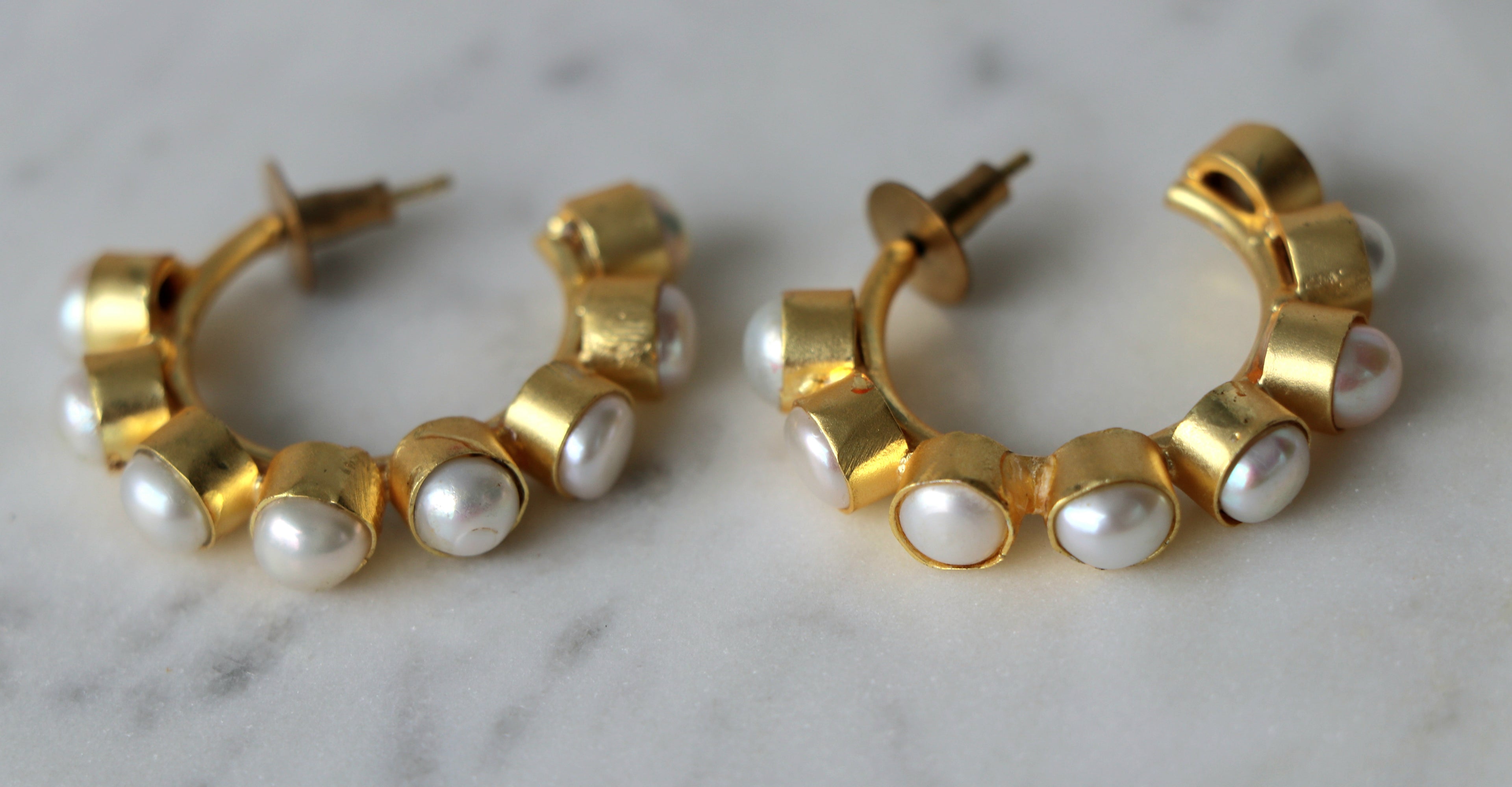 Golden Pearl Harmony Earrings