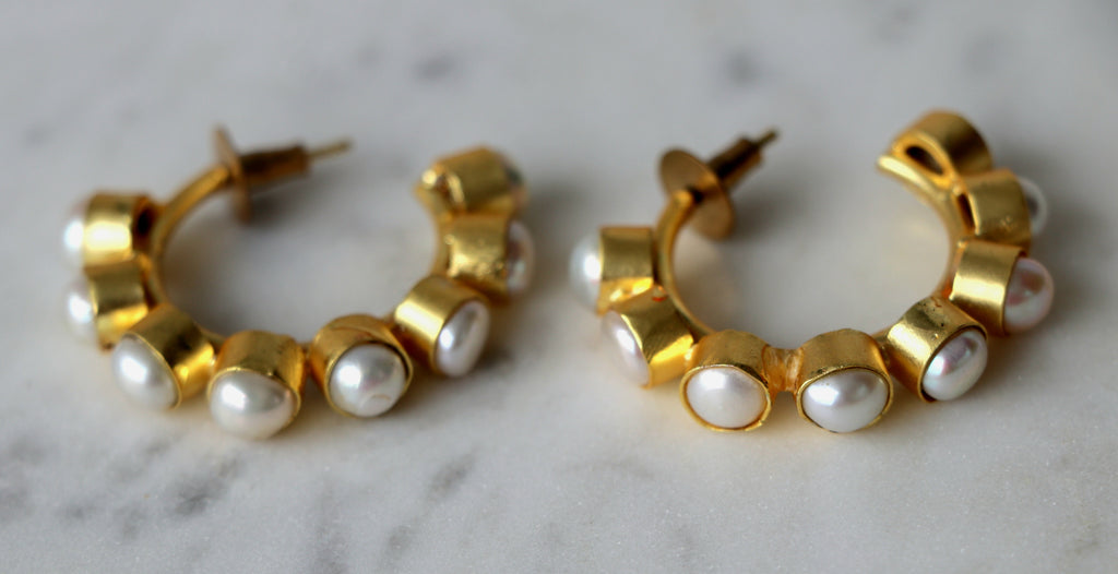 Golden Pearl Harmony Earrings