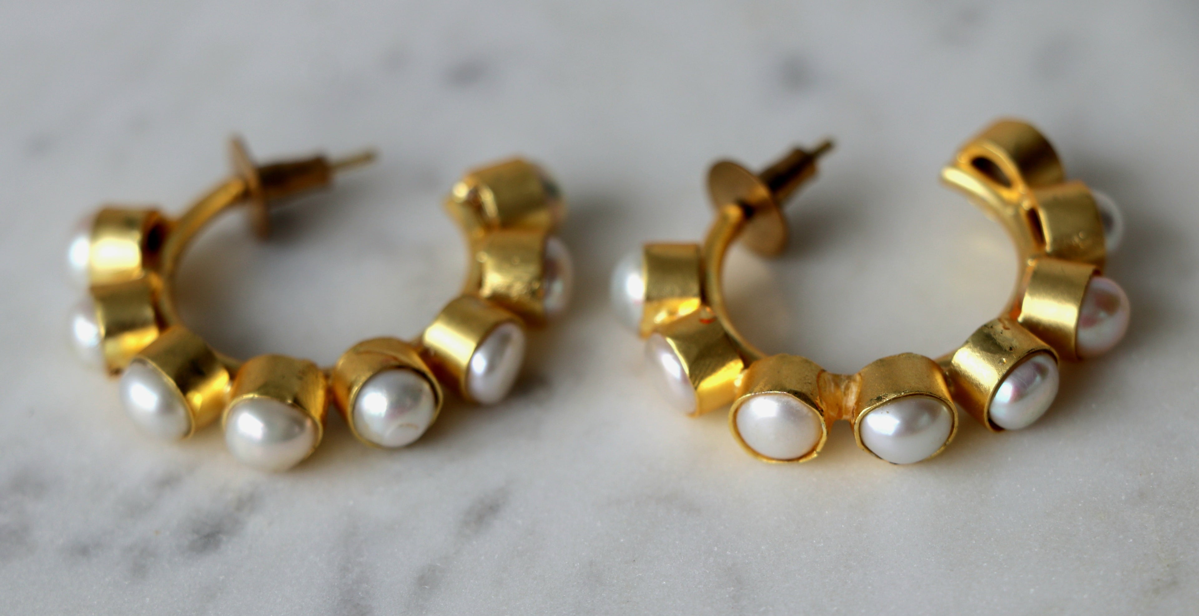 Golden Pearl Harmony Earrings