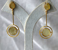 Golden Radiance Circle Earrings