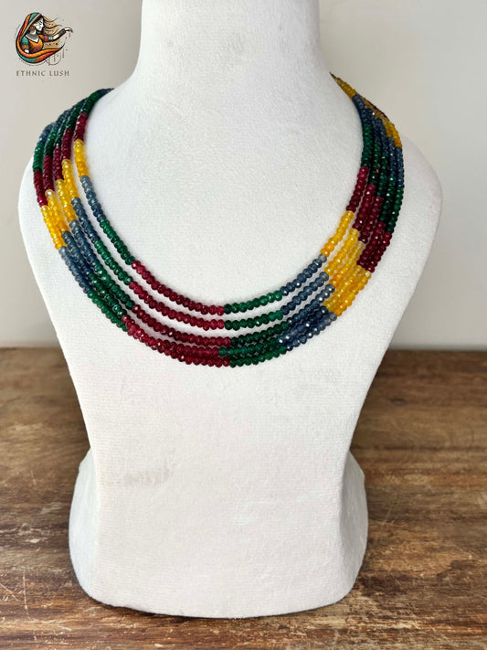 Multicolor Beaded Layered Necklace