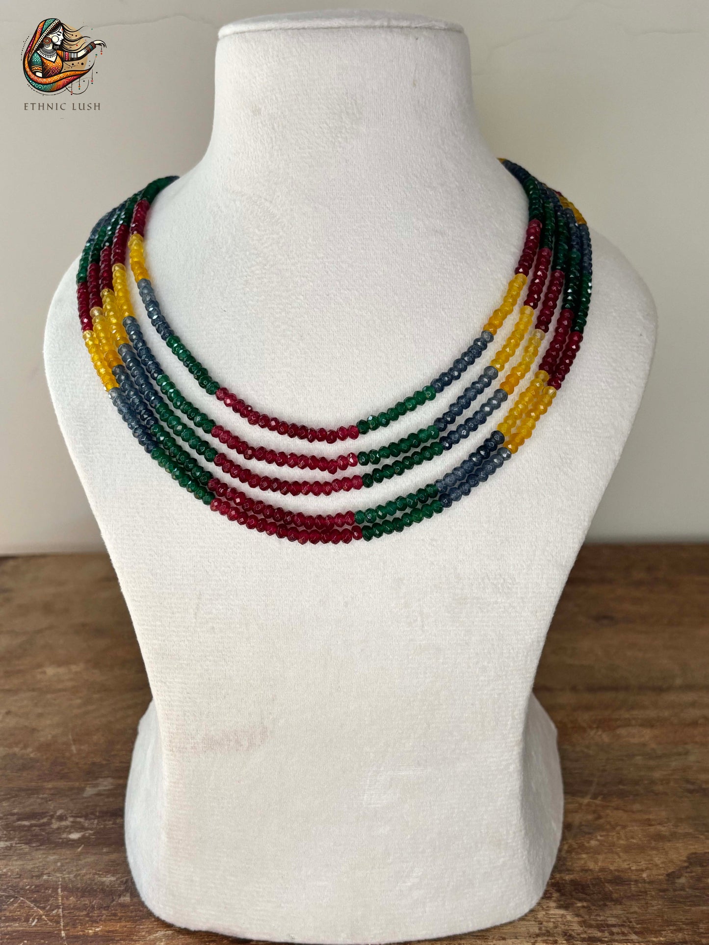 Multicolor Beaded Layered Necklace