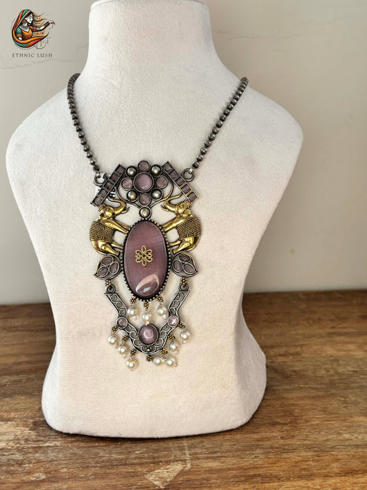 Vintage Tribal-Inspired Pendant Necklace