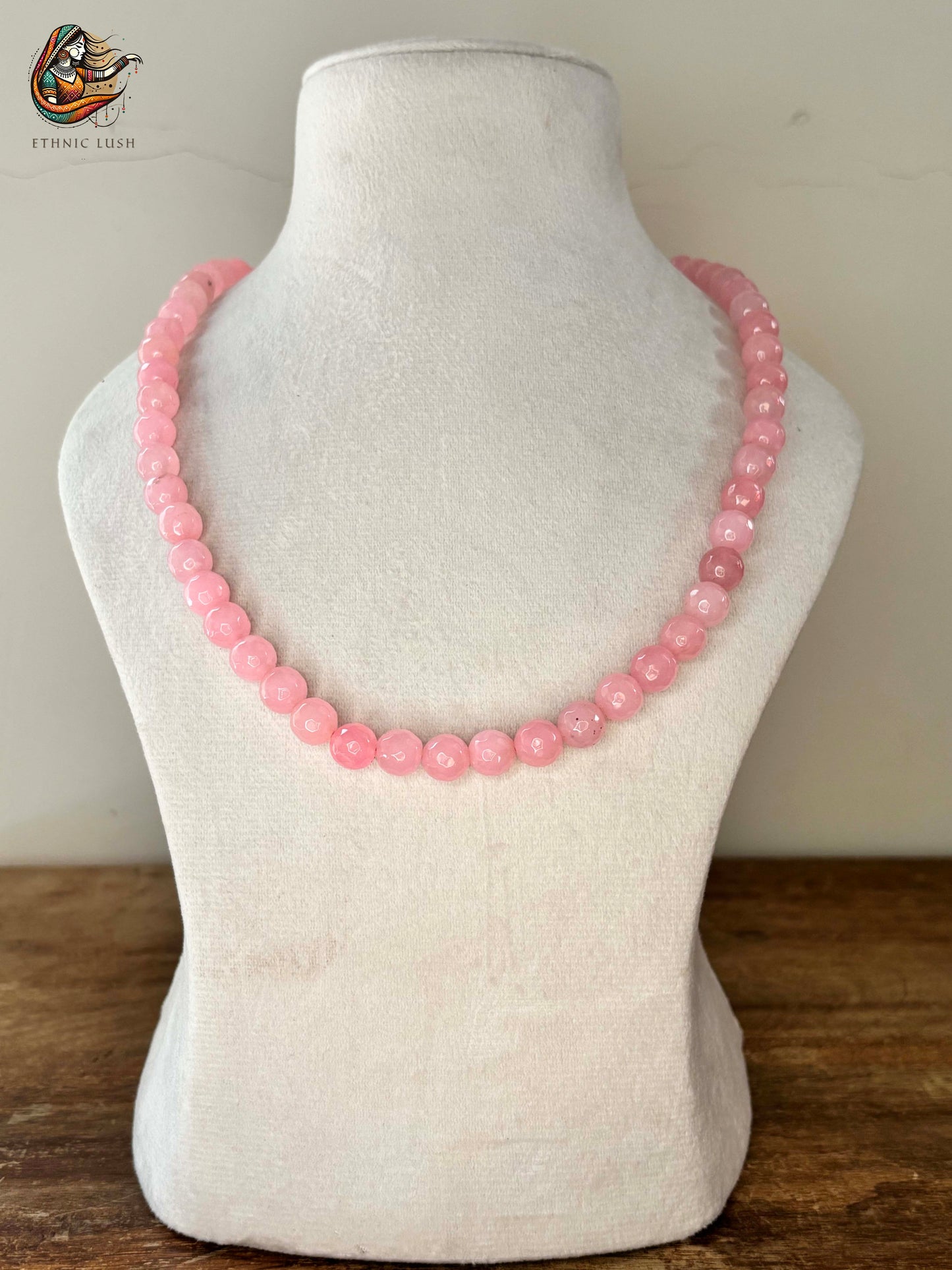 Soft Pink Beaded Necklace