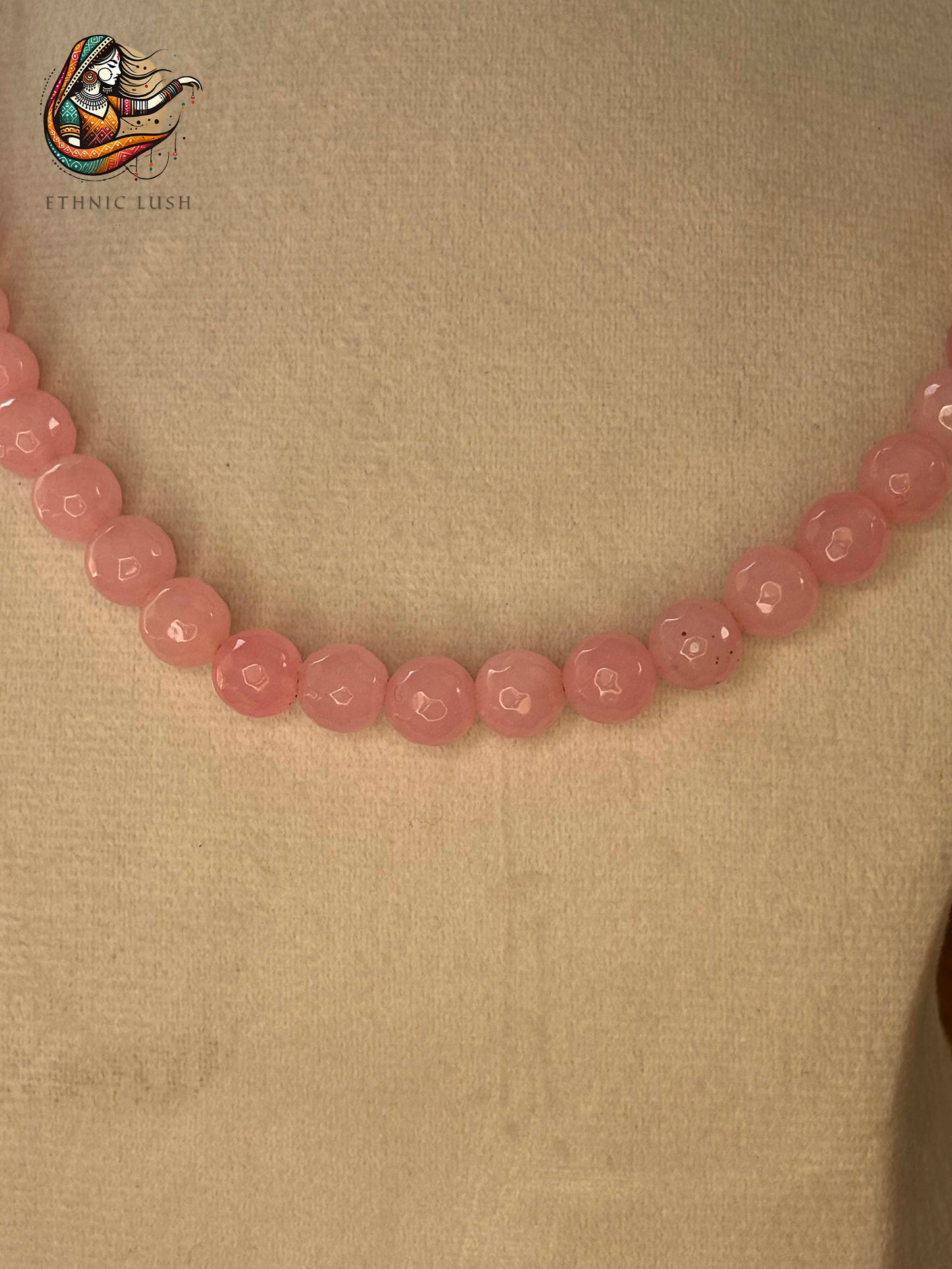 Soft Pink Beaded Necklace