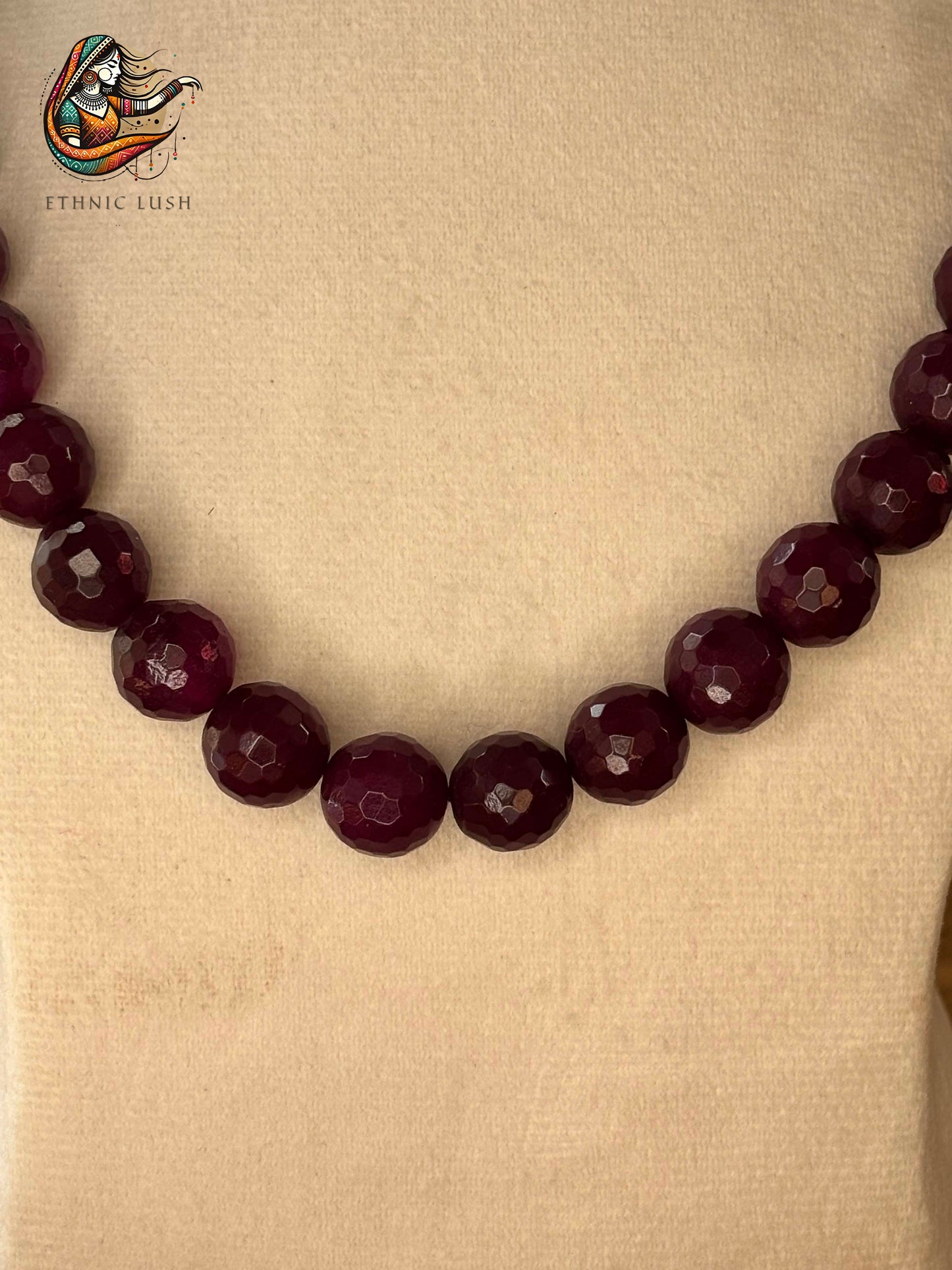 Purple Faceted Bead Necklace