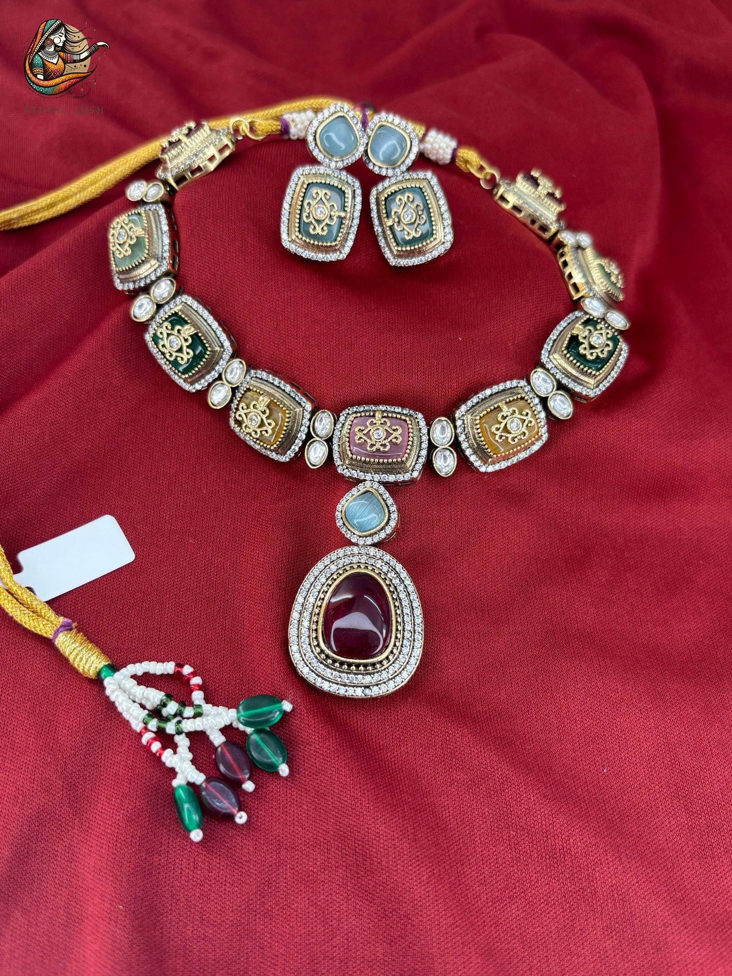 Regal Meenakari Choker Necklace Set