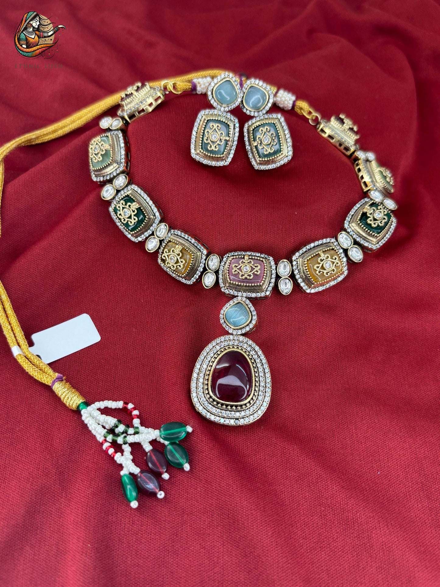 Regal Meenakari Choker Necklace Set