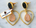 Indigo Heart Teardrop Earrings