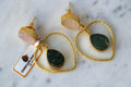 Jade Heart Gemstone Earrings