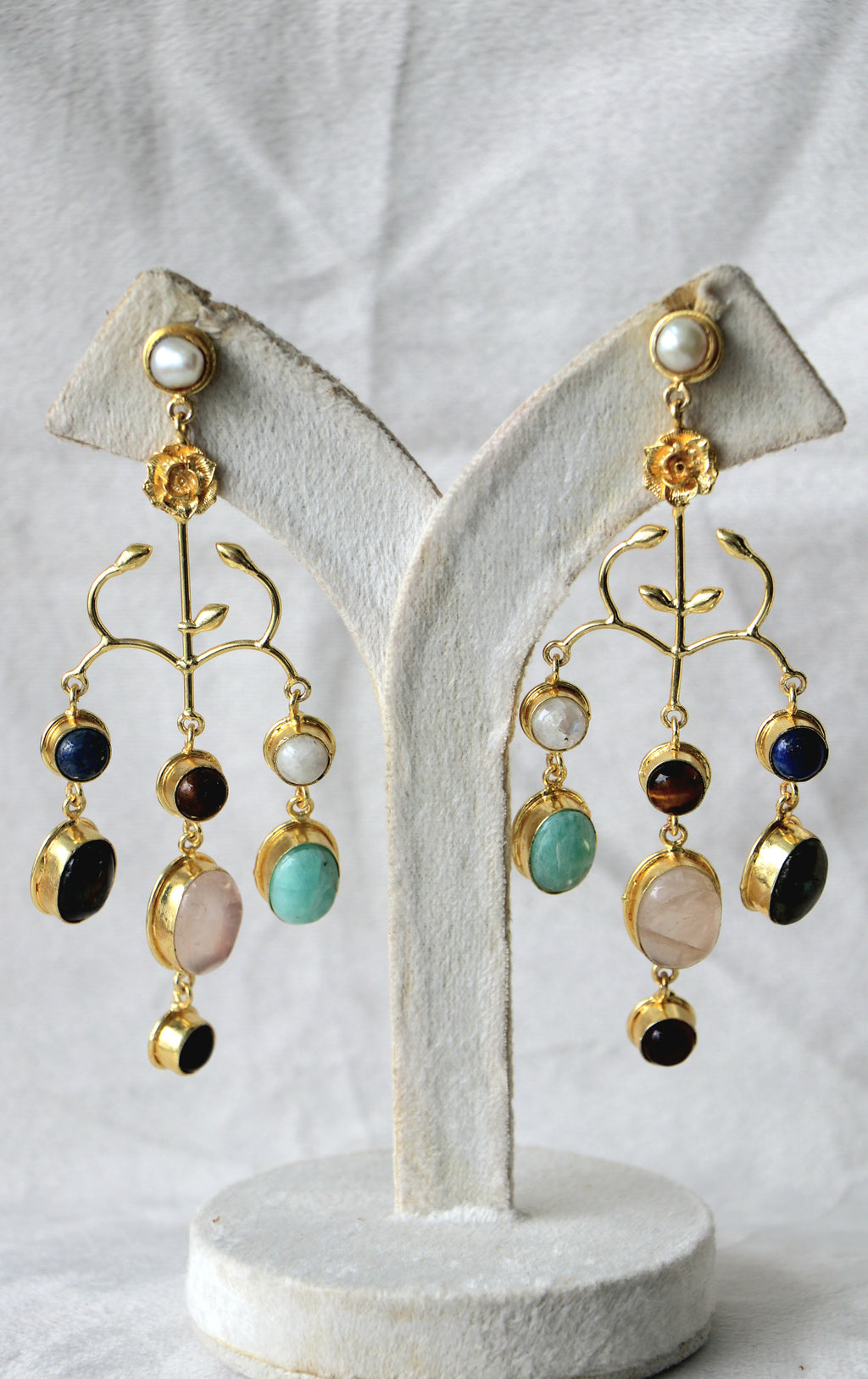 Bloom Gemstone Cascade Earrings