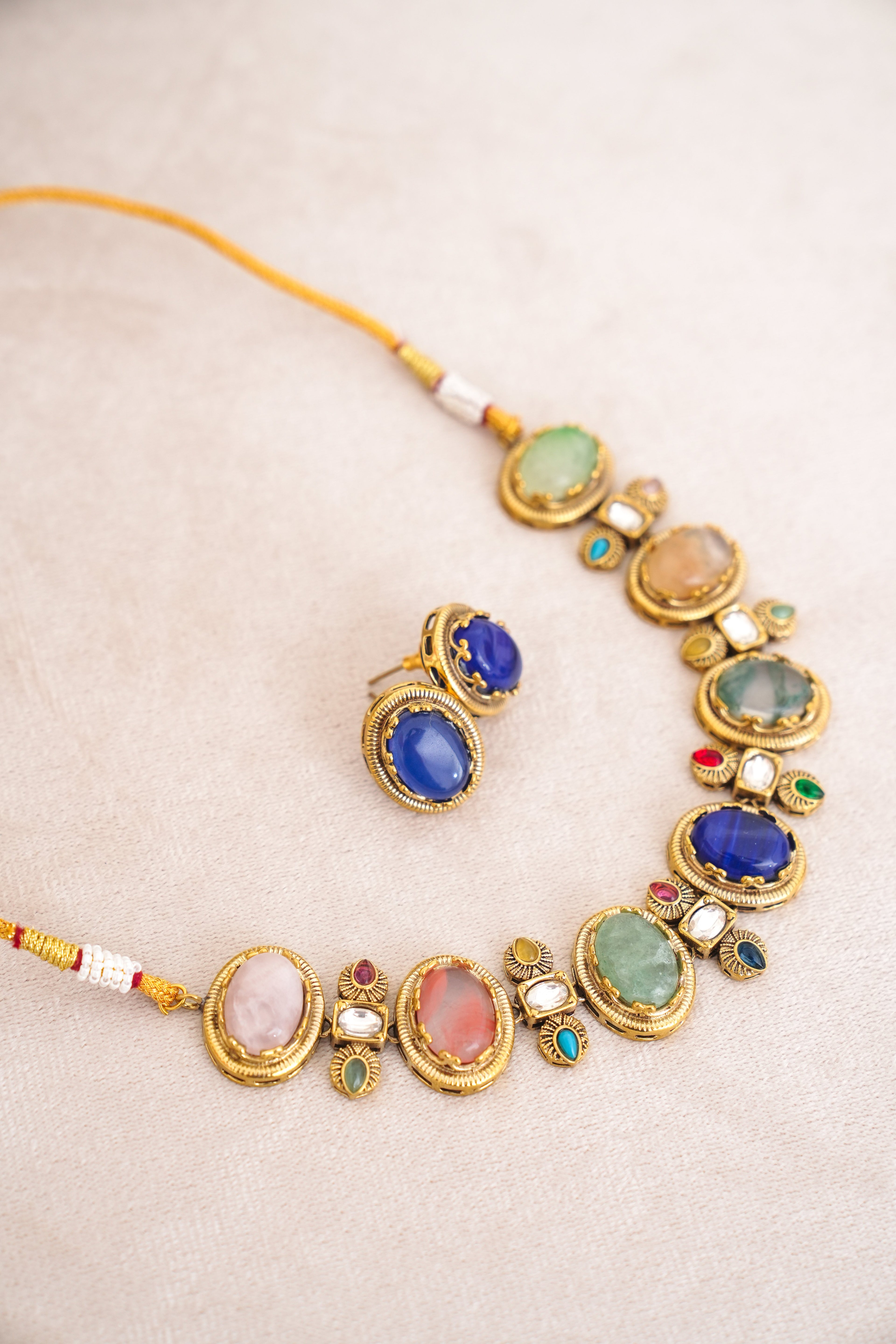 Lapis  Jade Harmony Choker Set