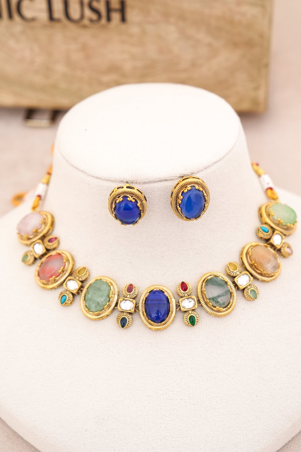 Lapis  Jade Harmony Choker Set