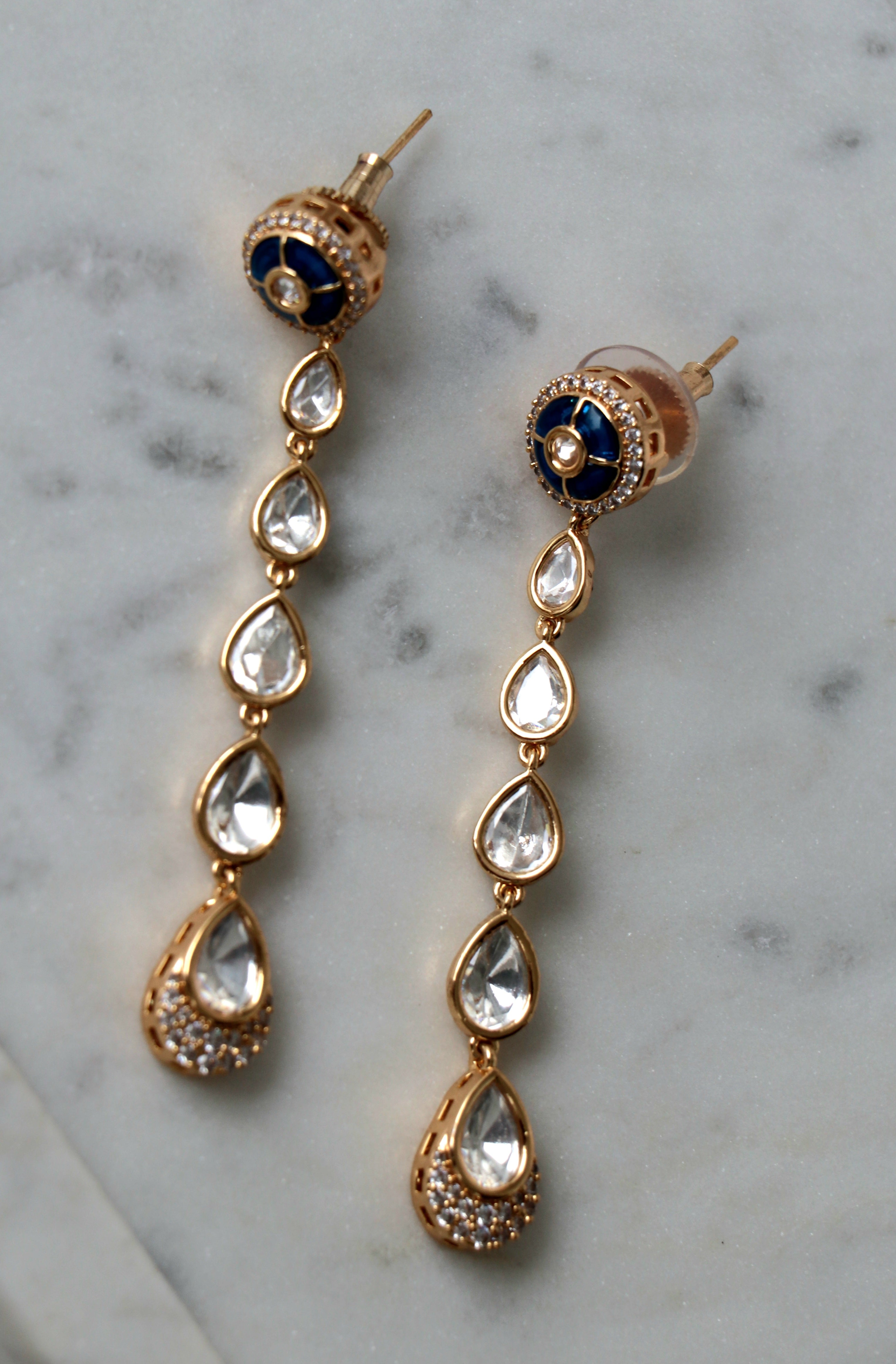 Kundan Luster Teardrop Earrings