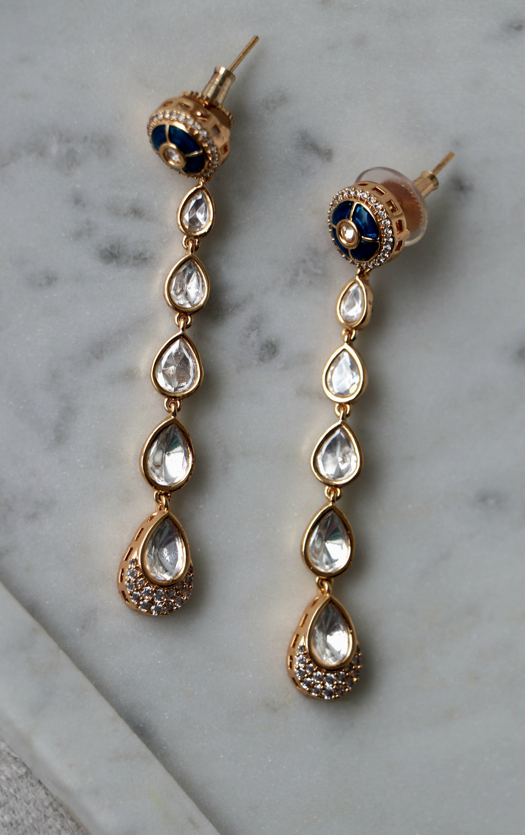 Kundan Luster Teardrop Earrings