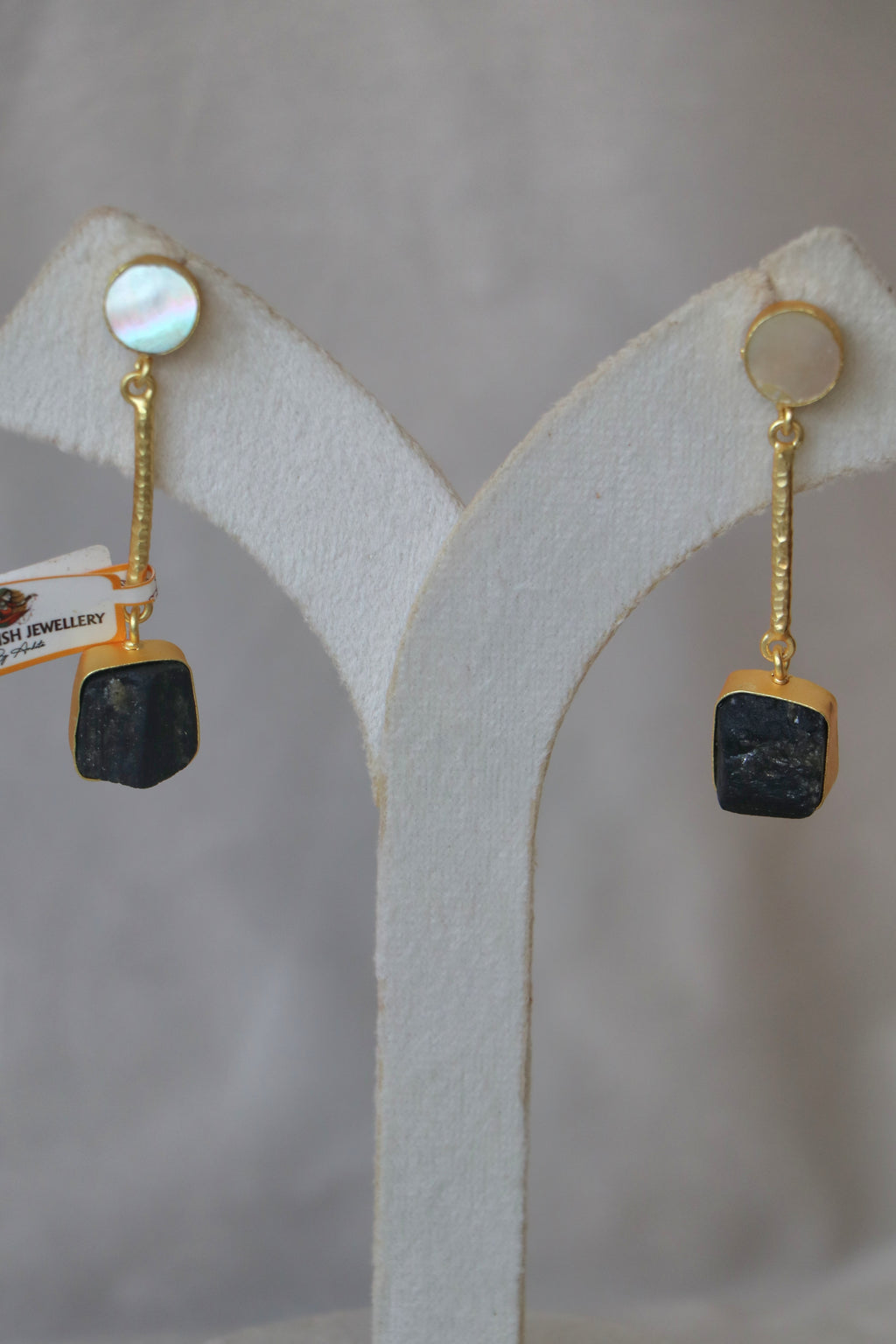 Drop Raw Stone Earrings