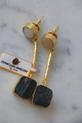 Drop Raw Stone Earrings