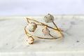 Lily Bloom Raw Gemstone Open Cuff Bracelet